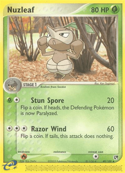 Nuzleaf, carta 49 de Sandstorm