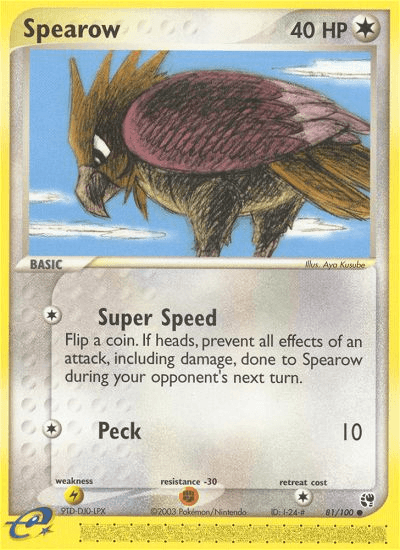 Spearow, carta 81 de Sandstorm