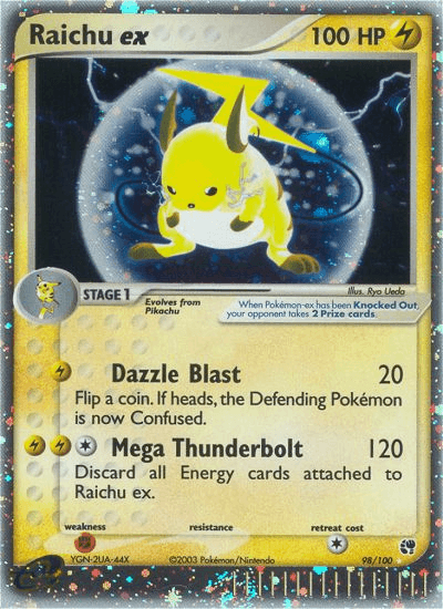 Raichu ex, carta 98 de Sandstorm