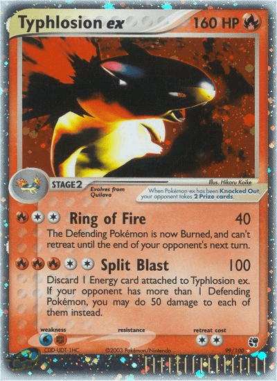 Typhlosion ex, carta 99 de Sandstorm