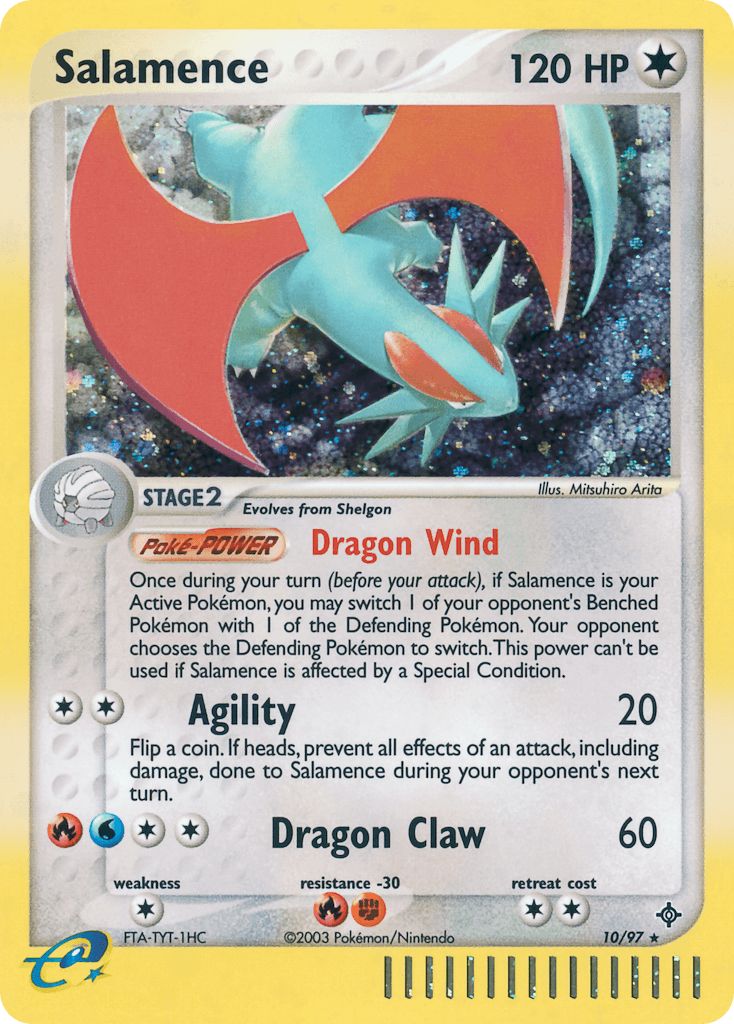 Salamence, carta 10 de Dragon