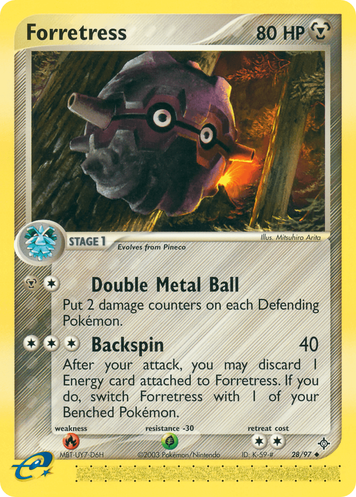 Forretress, carta 28 de Dragon