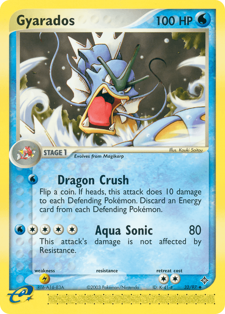 Gyarados, carta 32 de Dragon