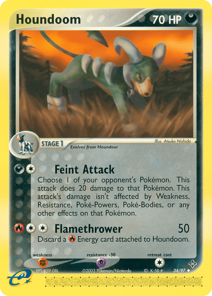 Houndoom, carta 34 de Dragon