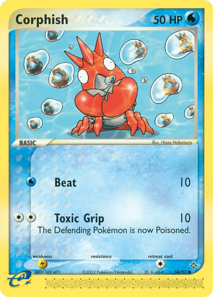 Corphish, carta 54 de Dragon