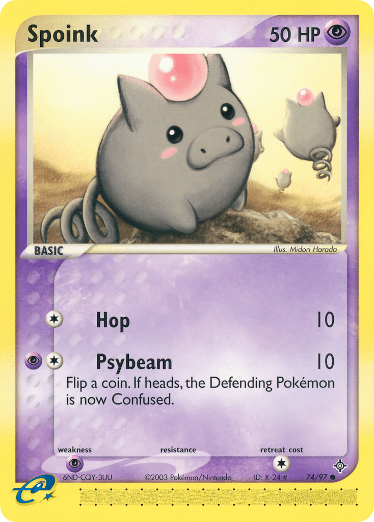 Spoink, carta 74 de Dragon