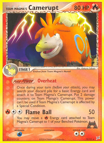 Team Magma's Camerupt, carta 19 de Team Magma vs Team Aqua