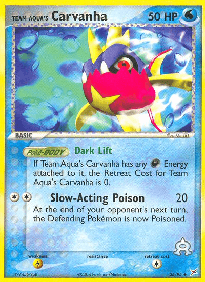 Team Aqua's Carvanha, carta 25 de Team Magma vs Team Aqua