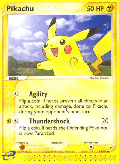Pikachu, carta 43 de Team Magma vs Team Aqua