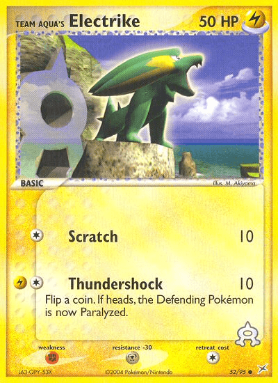 Team Aqua's Electrike, carta 52 de Team Magma vs Team Aqua