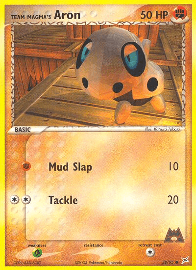 Team Magma's Aron, carta 58 de Team Magma vs Team Aqua