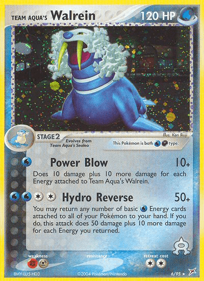Team Aqua's Walrein, carta 6 de Team Magma vs Team Aqua