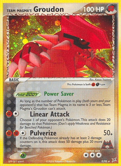 Team Magma's Groudon, carta 9 de Team Magma vs Team Aqua