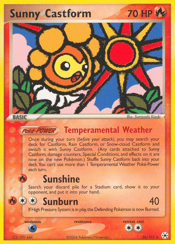 Sunny Castform, carta 26 de Hidden Legends