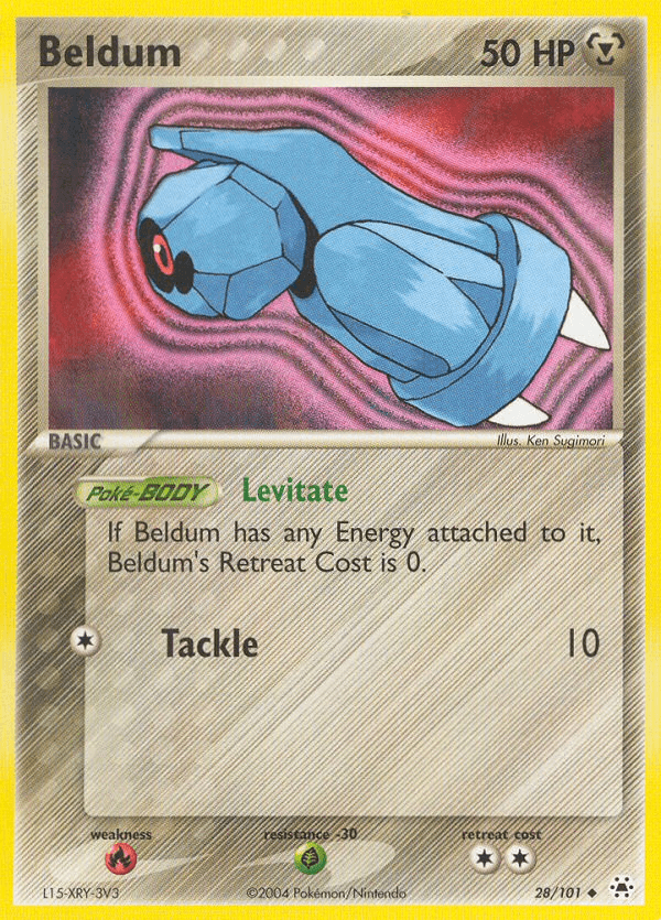 Beldum, carta 28 de Hidden Legends