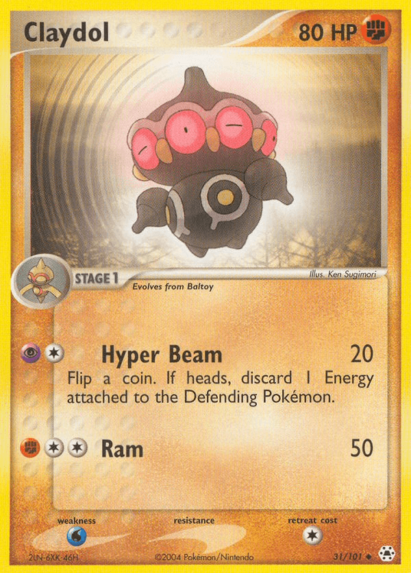 Claydol, carta 31 de Hidden Legends