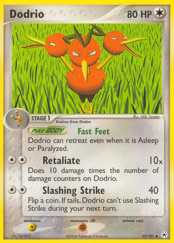 Dodrio, carta 33 de Hidden Legends