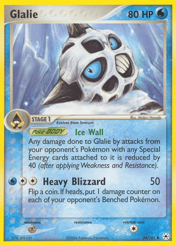 Glalie, carta 34 de Hidden Legends