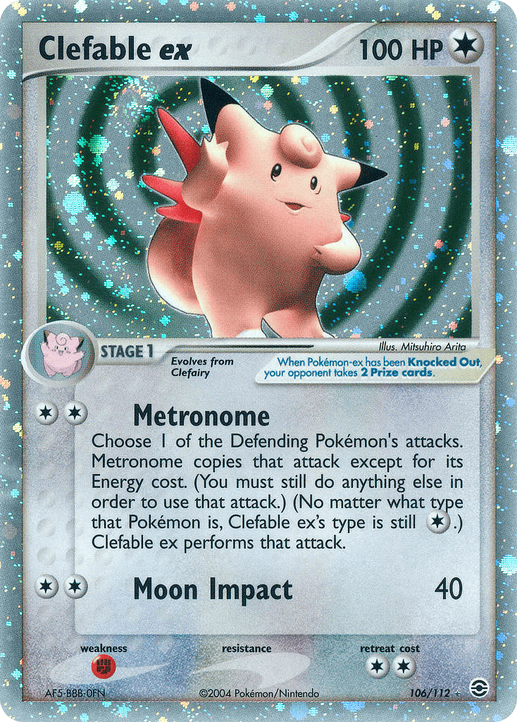 Clefable ex, carta 106 de FireRed & LeafGreen