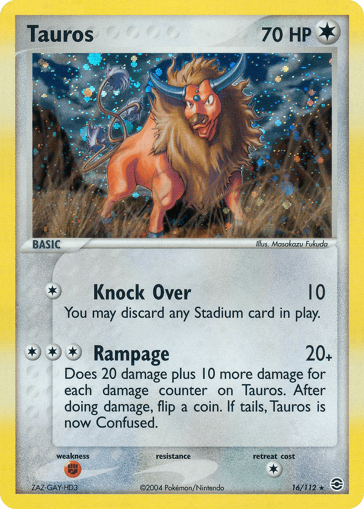 Tauros, carta 16 de FireRed & LeafGreen