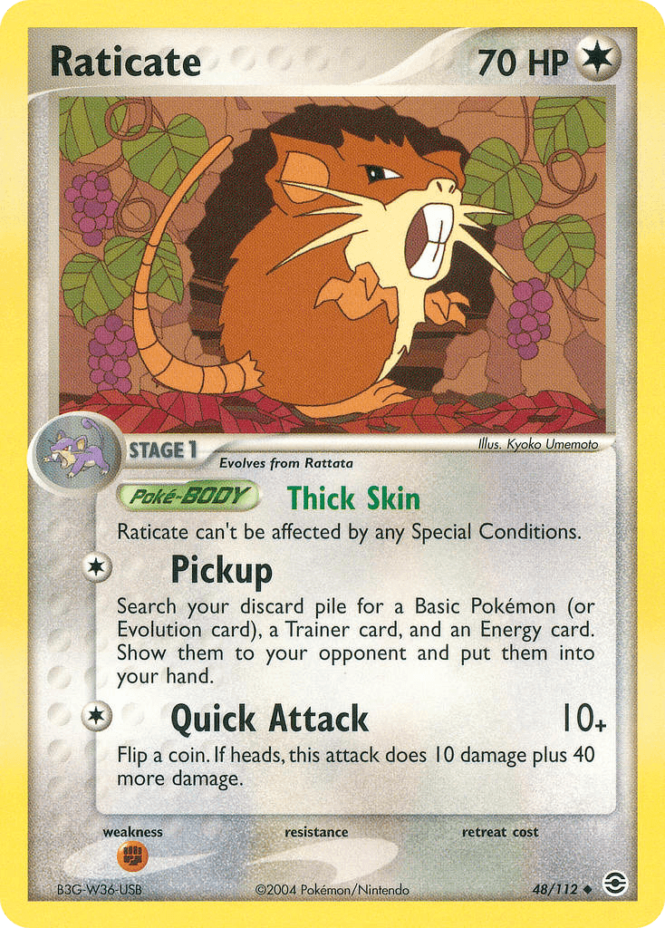 Raticate, carta 48 de FireRed & LeafGreen