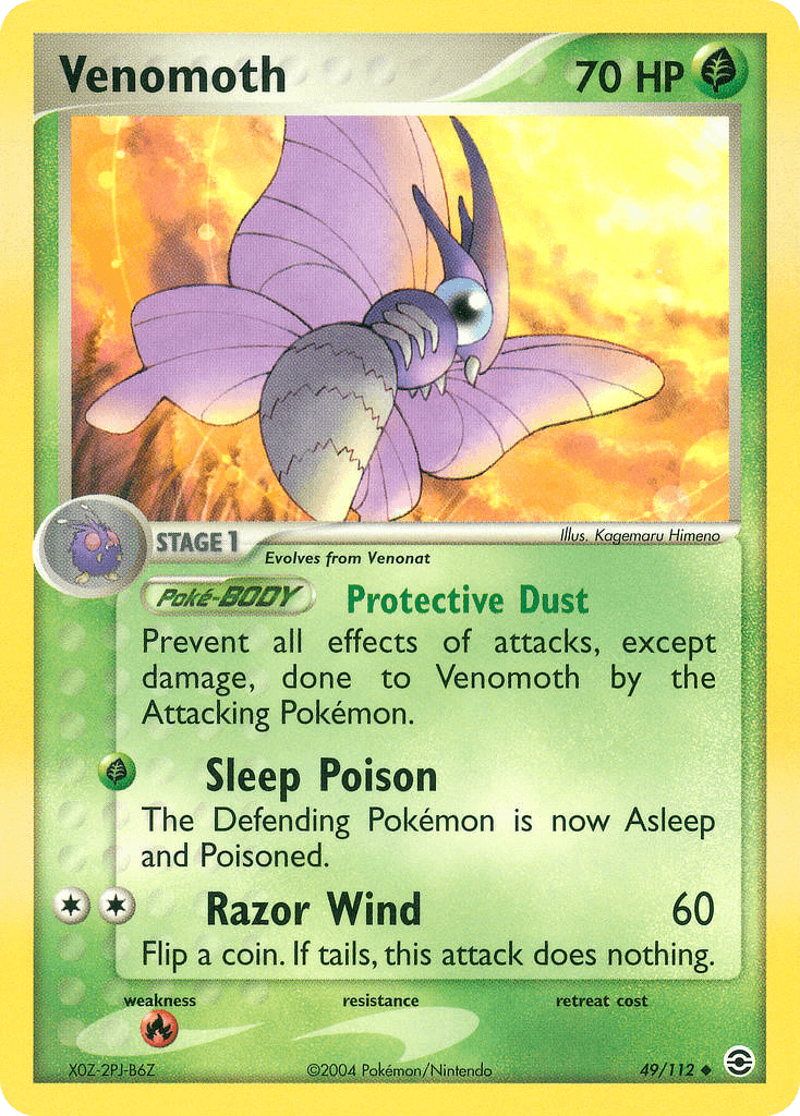 Venomoth, carta 49 de FireRed & LeafGreen