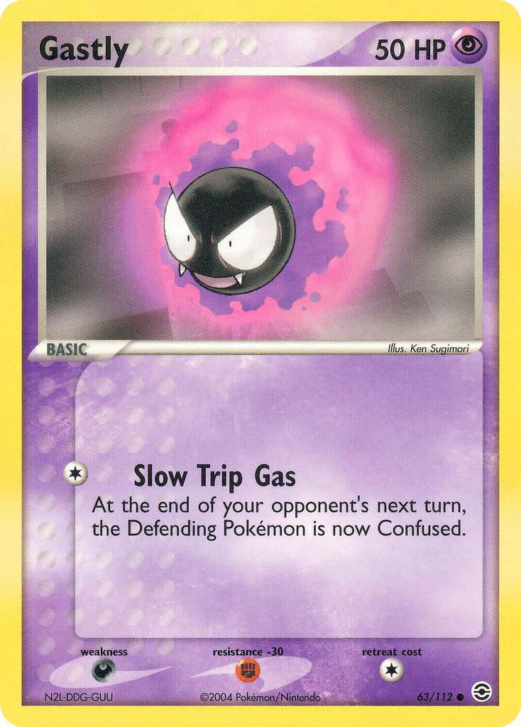 Gastly, carta 63 de FireRed & LeafGreen