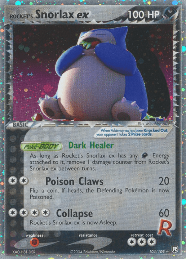 Rocket's Snorlax ex, carta 104 de Team Rocket Returns
