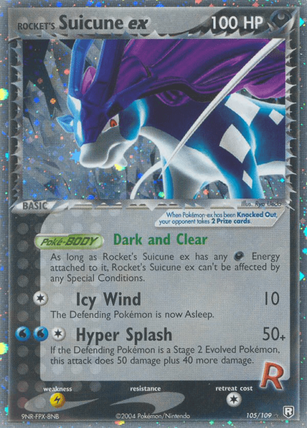 Rocket's Suicune ex, carta 105 de Team Rocket Returns