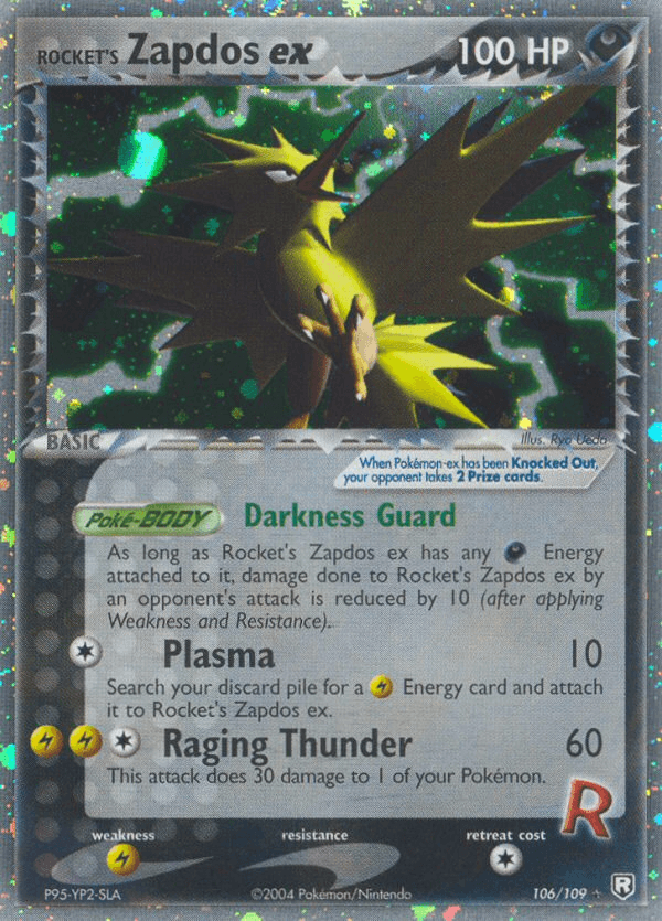 Rocket's Zapdos ex, carta 106 de Team Rocket Returns