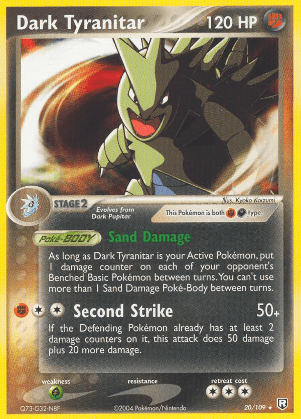 Dark Tyranitar, carta 20 de Team Rocket Returns