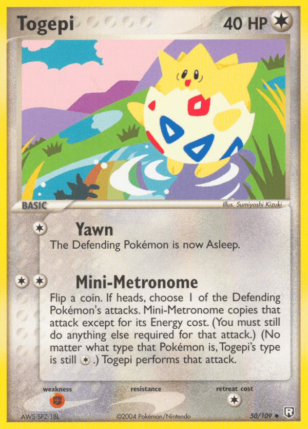 Togepi, carta 50 de Team Rocket Returns