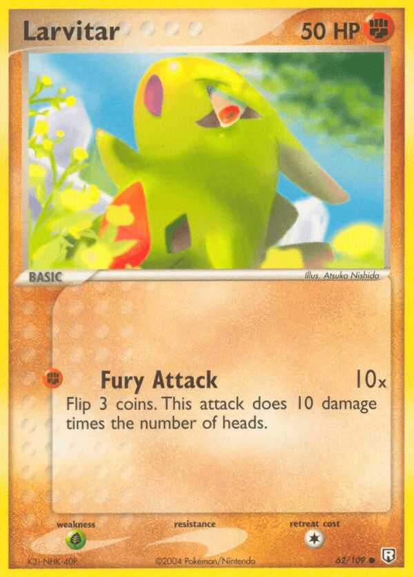 Larvitar, carta 62 de Team Rocket Returns