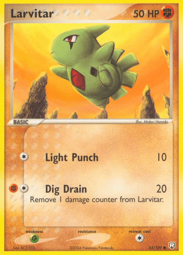 Larvitar, carta 63 de Team Rocket Returns