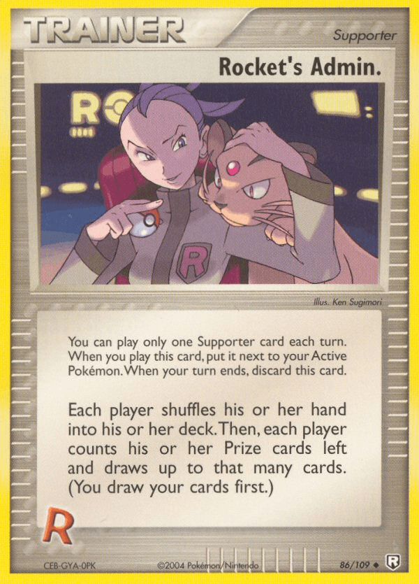 Rocket's Admin., carta 86 de Team Rocket Returns