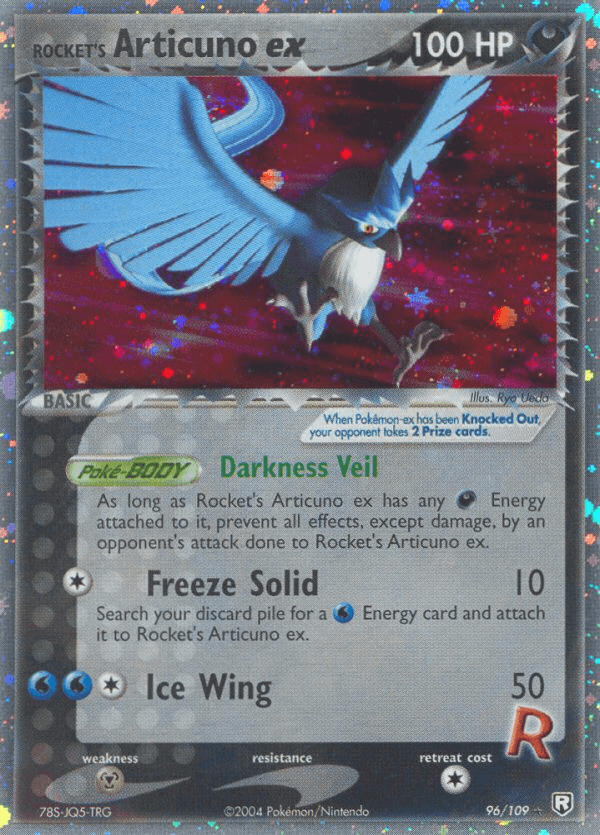 Rocket's Articuno ex, carta 96 de Team Rocket Returns