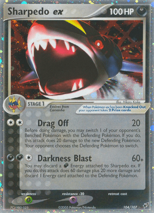 Sharpedo ex, carta 104 de Deoxys