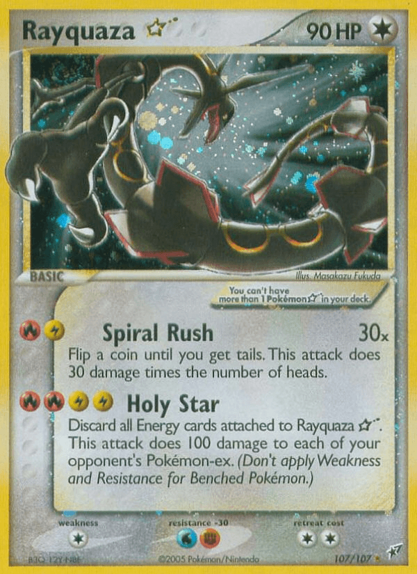Rayquaza ☆, carta 107 de Deoxys