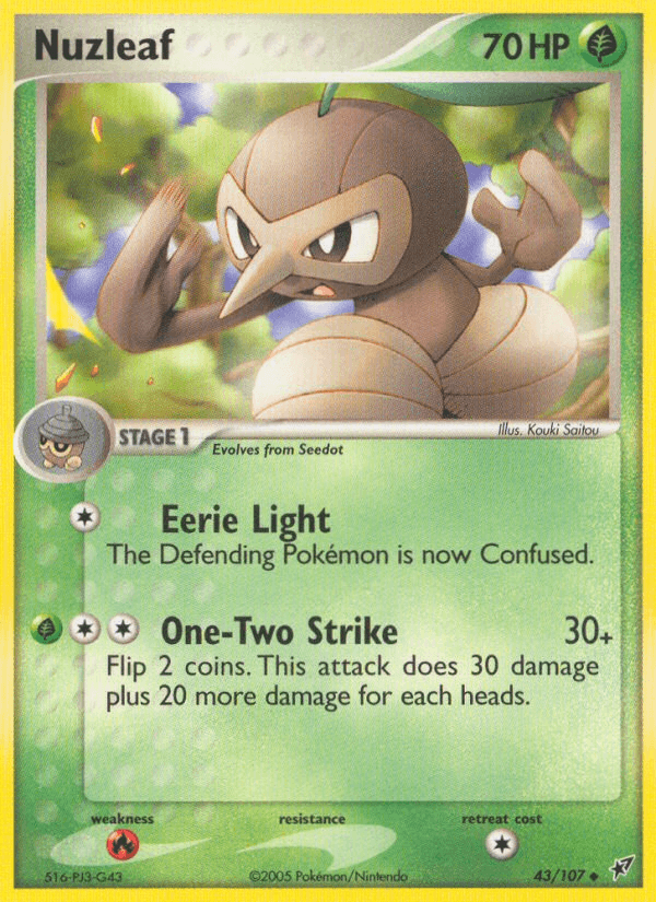Nuzleaf, carta 43 de Deoxys