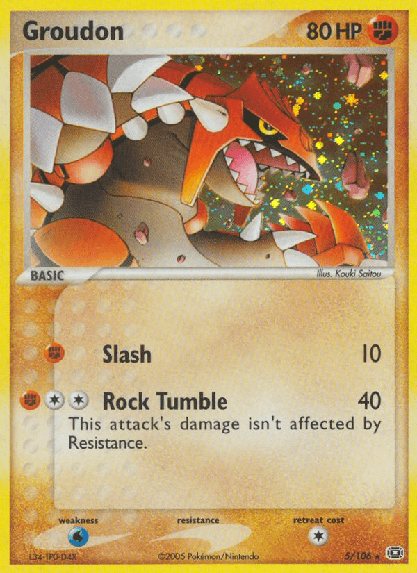 Groudon, carta 5 de Emerald