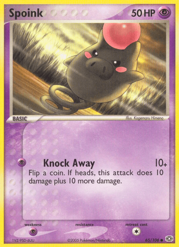 Spoink, carta 65 de Emerald
