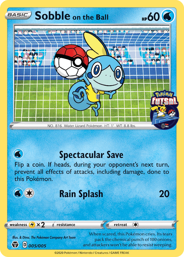 Sobble on the Ball, carta 5 de Pokémon Futsal 2020