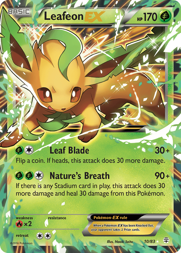 Leafeon EX, carta 10 de Generations