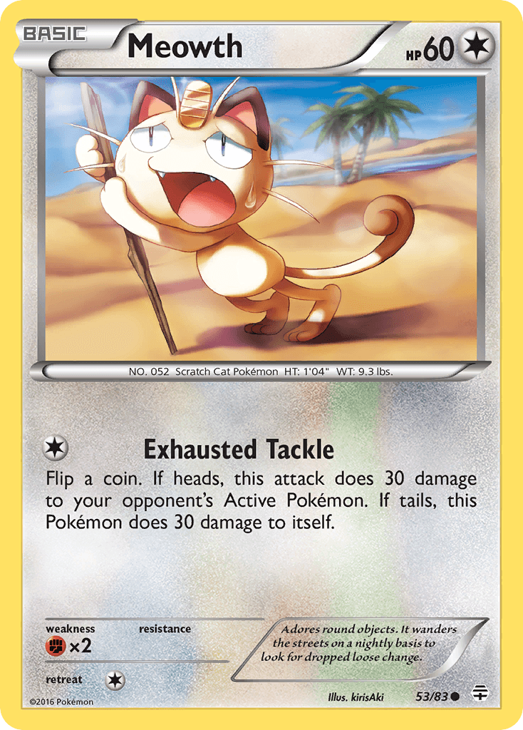 Meowth, carta 53 de Generations