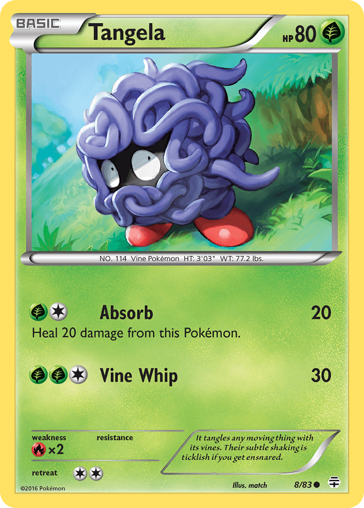 Tangela, carta 8 de Generations