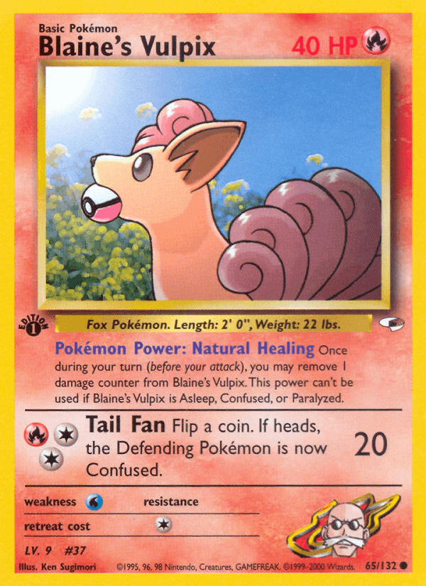 Blaine's Vulpix, carta 65 de Gym Heroes