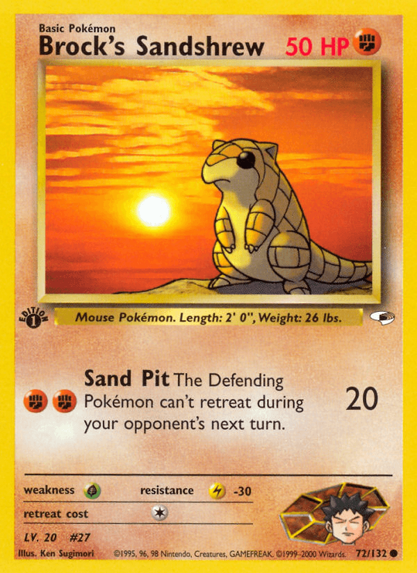 Brock's Sandshrew, carta 72 de Gym Heroes