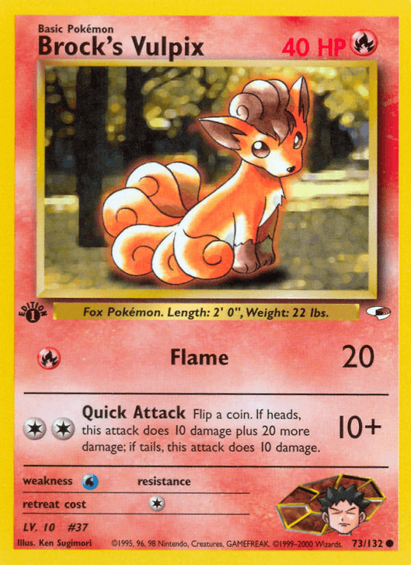 Brock's Vulpix, carta 73 de Gym Heroes