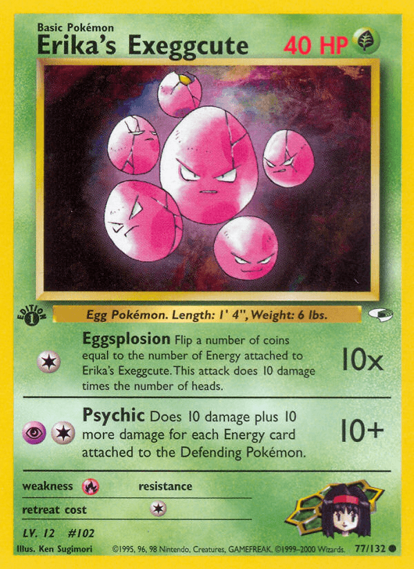 Erika's Exeggcute, carta 77 de Gym Heroes