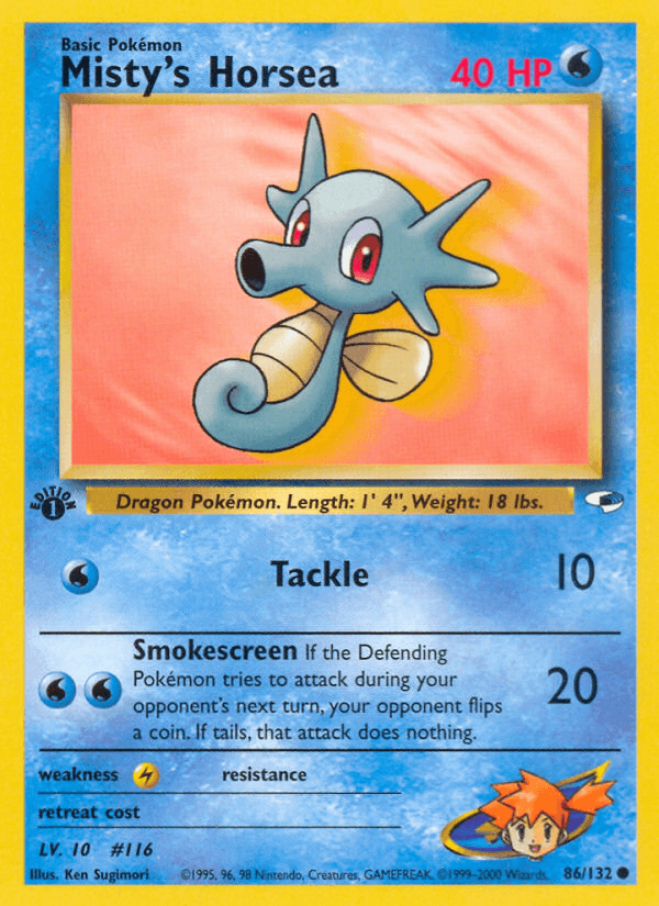 Misty's Horsea, carta 86 de Gym Heroes